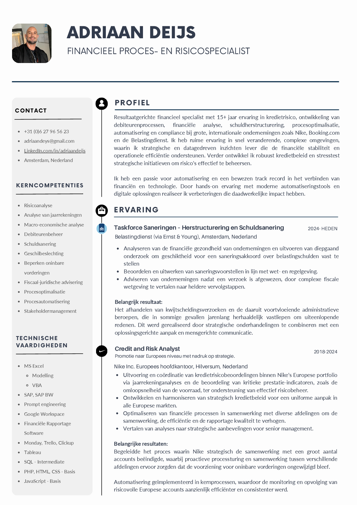 CV Adriaan Deijs (Nederlands) — pagina 1